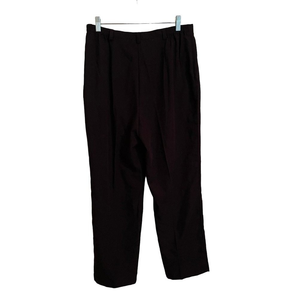 SAG HARBOR WIDE LEG TROUSER SIZE 14 PLEATED‎ FRONT BLACK